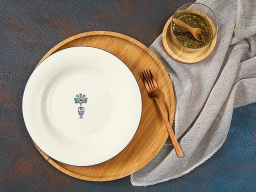 Porland Vaso Piccolo Desen5 Düz Tabak 17cm