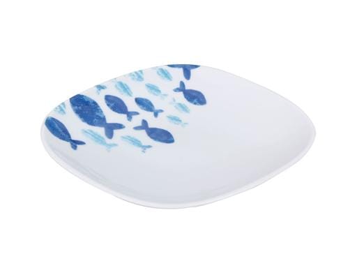 Porland Deep Blue Desen1 Düz Tabak 17 cm