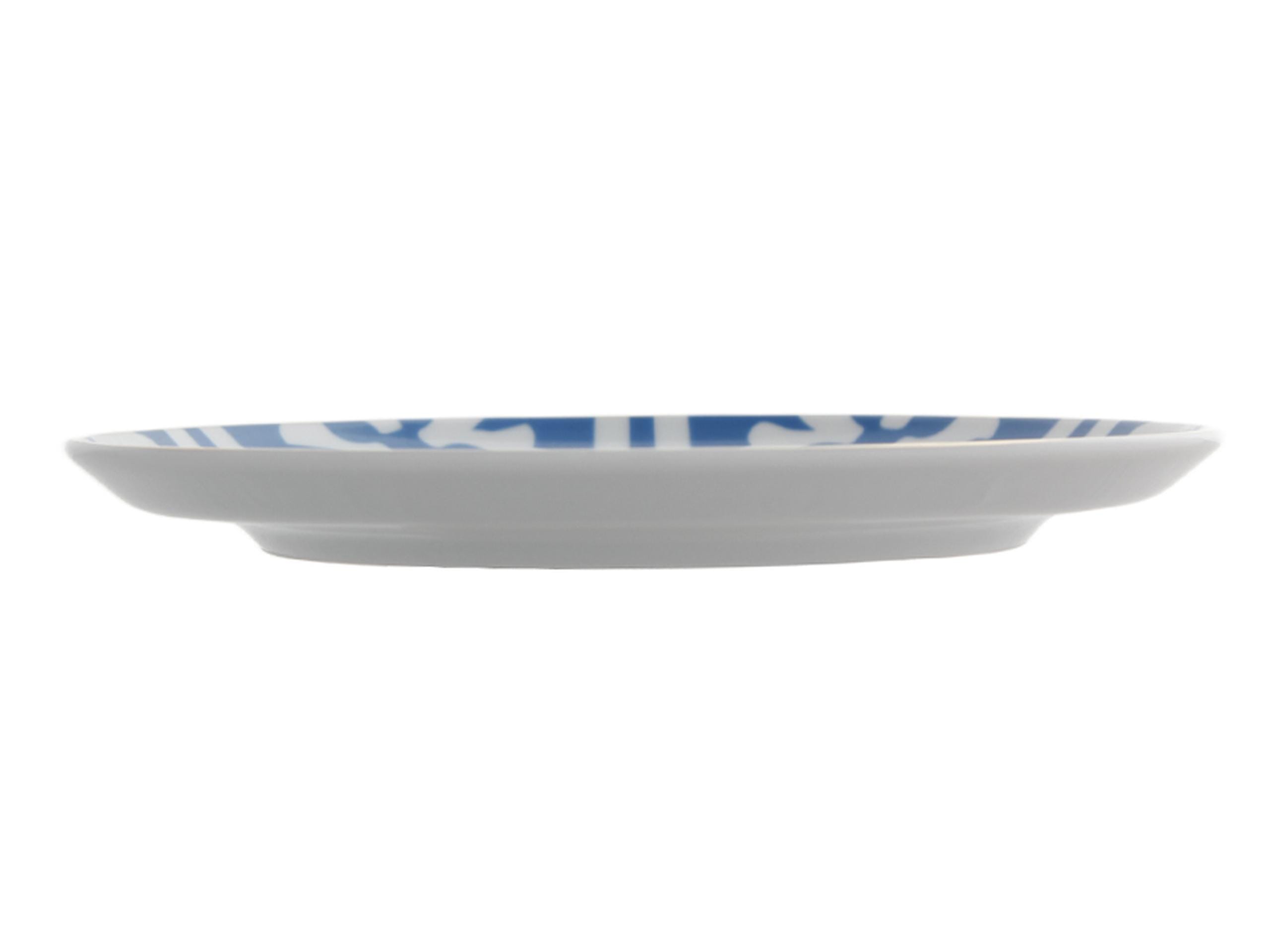  Porland Morocco Desen2 Mavi Düz Tabak 17cm