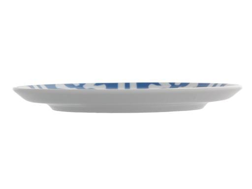 Porland Morocco Desen2 Mavi Düz Tabak 17cm