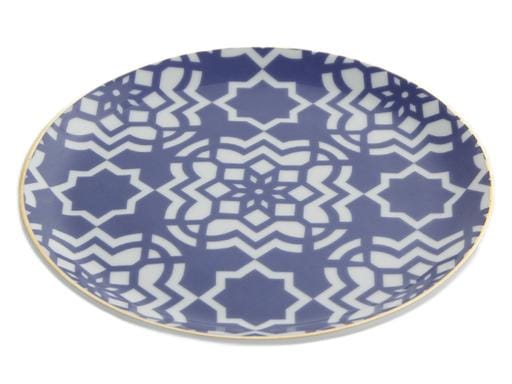 Porland Morocco Desen7 Mor Düz Tabak 17cm